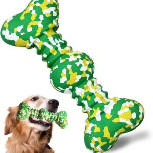 Dog Chew Toy For Aggressive Chewers Large Breed Tough Durable Dog Toys For Medium Large Dogs Indestructible Natural Rubber Bone Toys For Teething