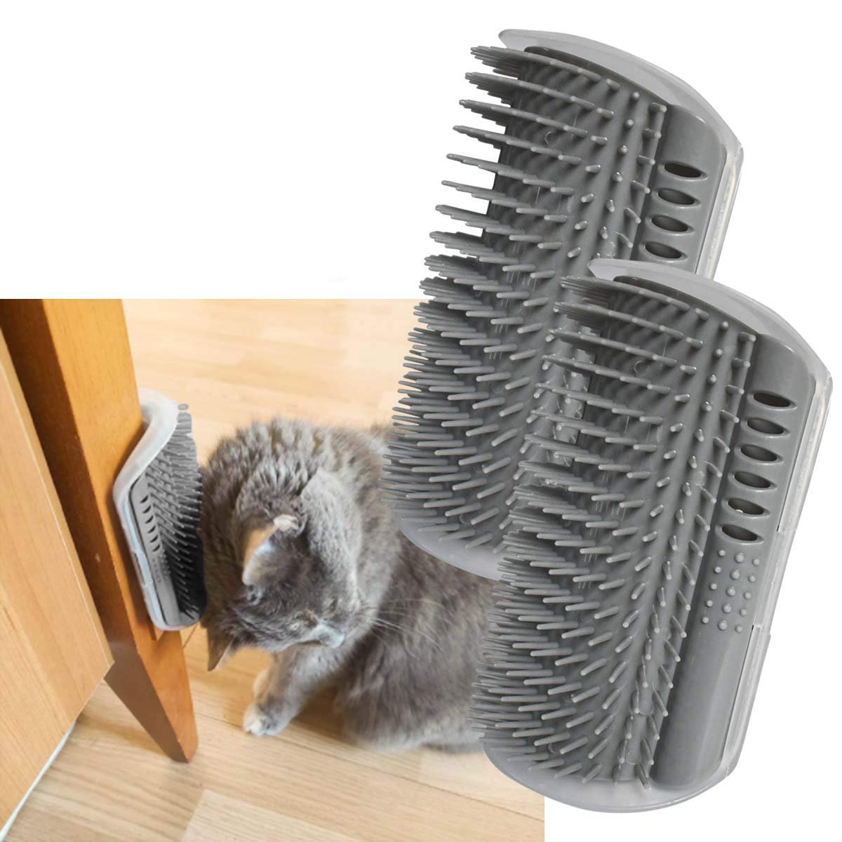 Cat Self Groomer Arch Self Cleaning Slicker Brush Upgraded Cat Brushes Wall Corner For Shedding Grooming, Softer Massager Comb Interactive Toy For Short Long Haired Dog Kitten Puppy - Image 6