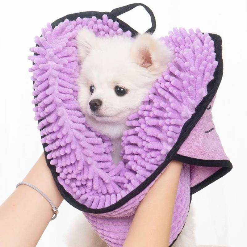 Dog Bath Robe Towel Quick Dry Pet Soft Towel Fiber Absorbent Cat Bath Towel Convenient Pet Cleaning Washcloth Thicken Durable - Image 8