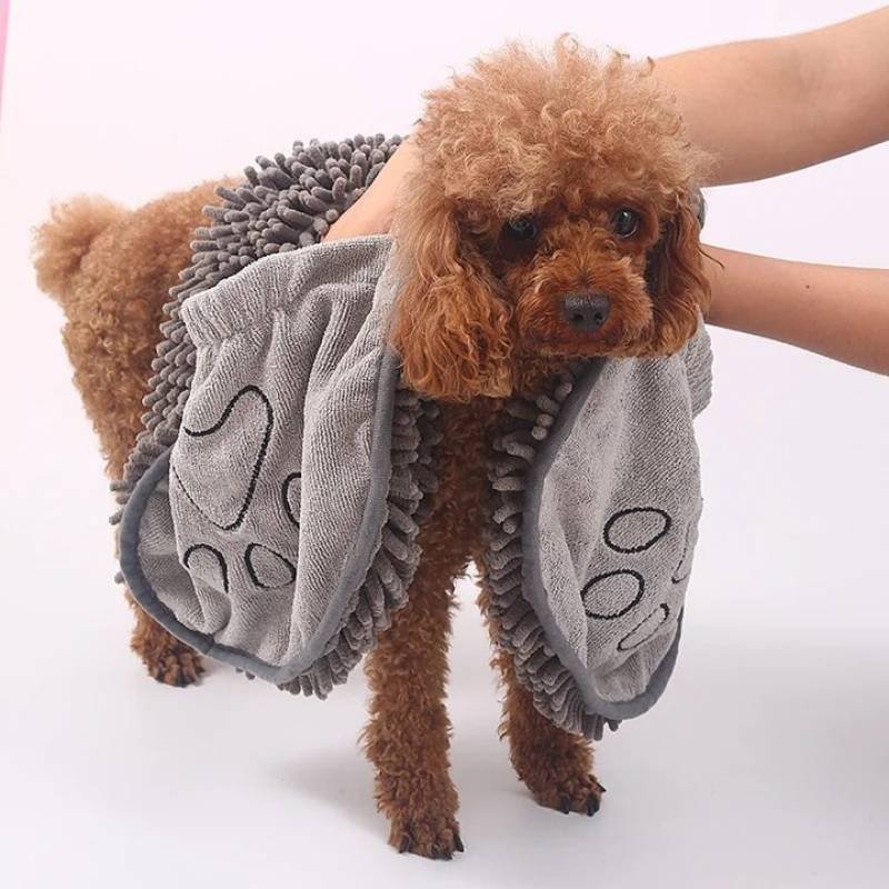 Dog Bath Robe Towel Quick Dry Pet Soft Towel Fiber Absorbent Cat Bath Towel Convenient Pet Cleaning Washcloth Thicken Durable - Image 3