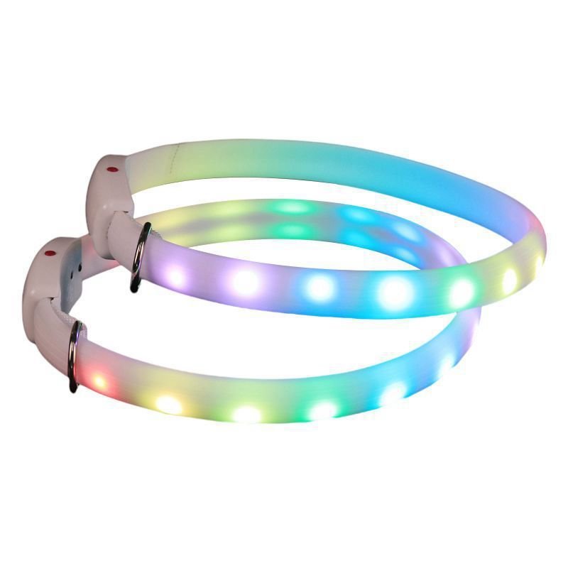 USB Rechargeable Pet Dog LED Glowing Collar Pet Luminous Flashing Necklace Outdoor Walking Dog Night Safety Collar - Image 3